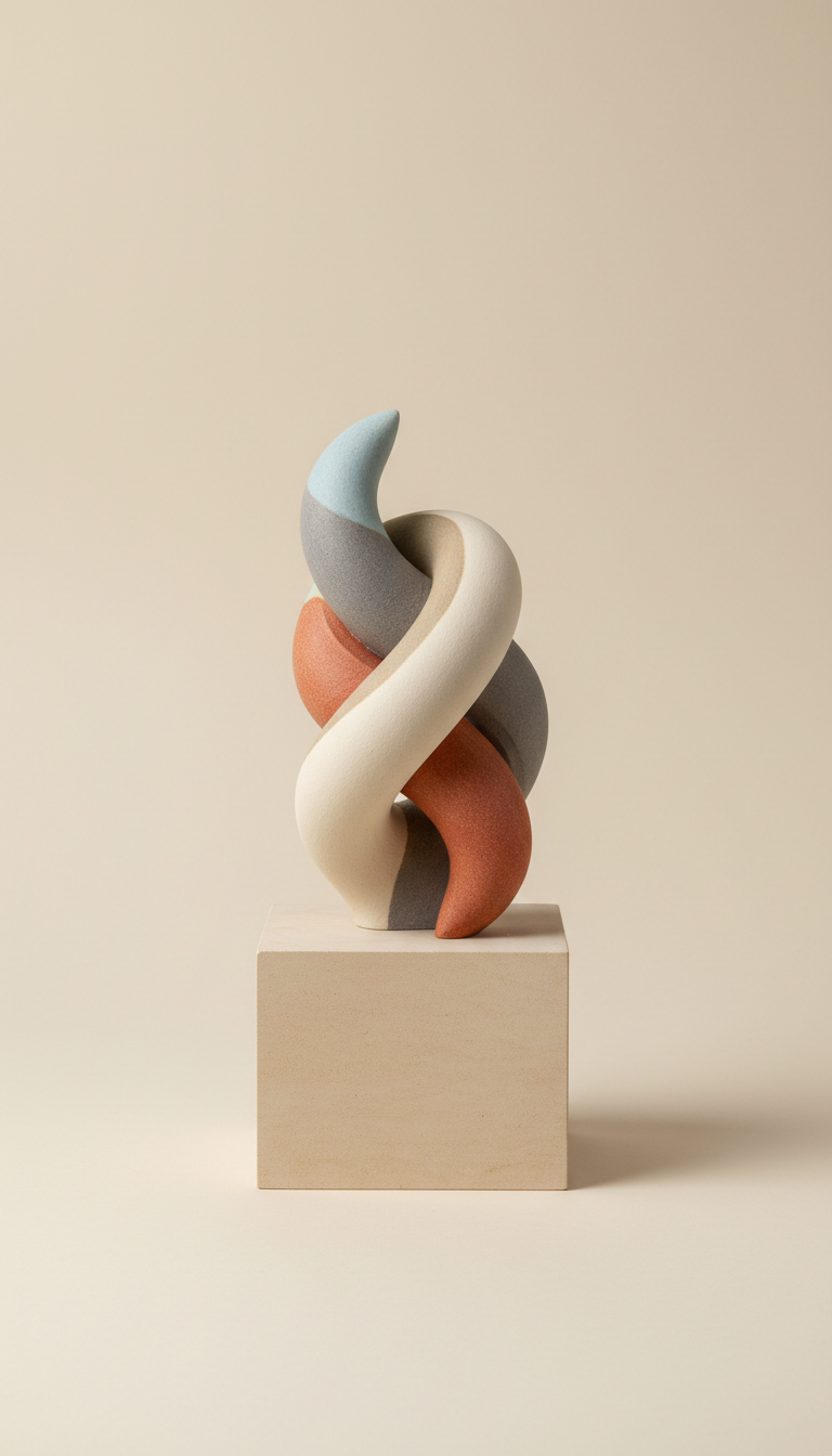 Handmade Ceramic Art Object Sculptural Form